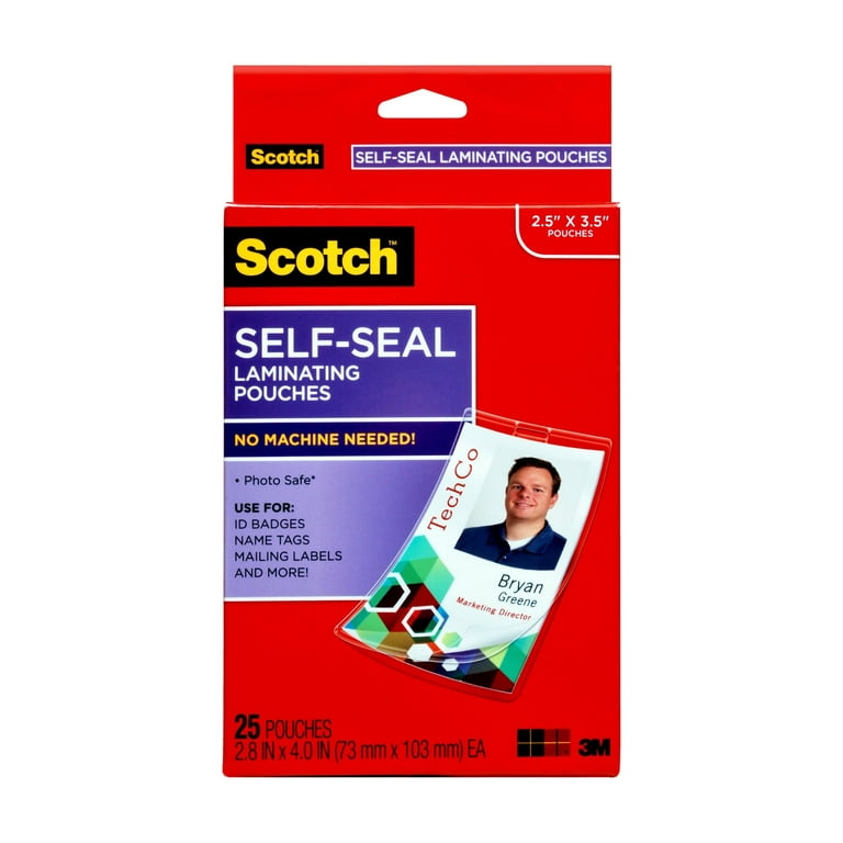 Self-Sealing Laminating Pouches, 12.5 mil, 2.31 Self-Sealing Laminating Pouches, 12.5 mil, 2.31