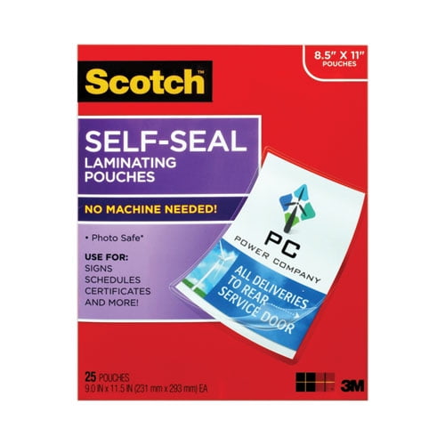 Self-Sealing Laminating Pouches, 9.5 mil, 9 x 11.5, Gloss Clear, 10/Pack Self-Sealing Laminating Pouches, 9.5 mil, 9 x 11.5, Gloss Clear, 10/Pack