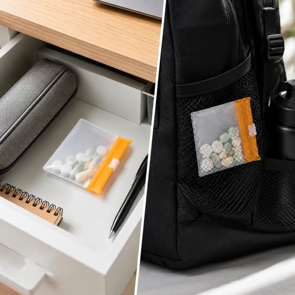 Self Sealing Medicine Bags,Plutput Reusable Zipper Environment Protection,BagsPortable Self Sealing Travel Medicine Packets