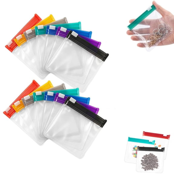 Self-Sealing Medicine Bags, Waterproof Reusable Pill Pouches Set, Travel Pill Organizer Bags for Vitamins & Medication, Daily Use Zipper Storage Pouches