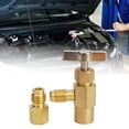 thumbnail image 1 of Self Sealing R1234yf A/C Can Tap 1/2\\\" ACME LH 1/4\\\" SAE Male Fit R12 R134a, 1 of 1