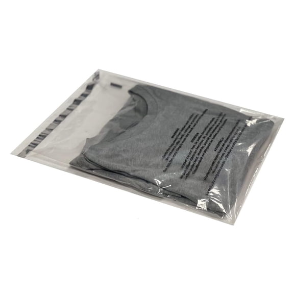 Self-Sealing Suffocation Warning Bags 12x17 Inches | Clear Packaging Bags with Adhesive Strip | Ideal for FBA, Storage, (Pack of 2,000)