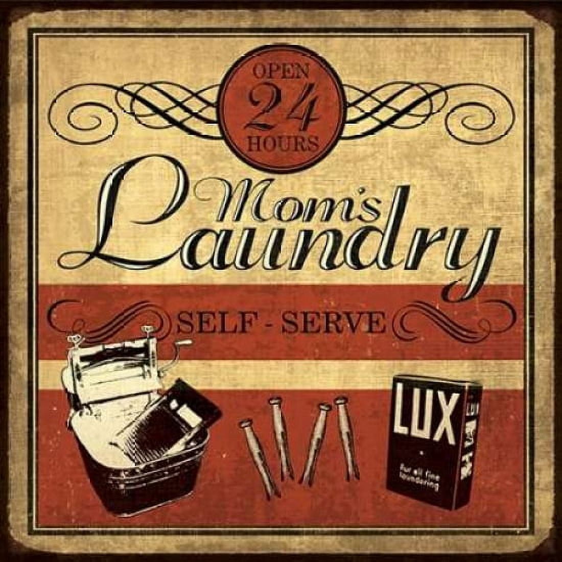 Self Serve Laundry Sq Canvas Art - N Harbick (24 x 24)