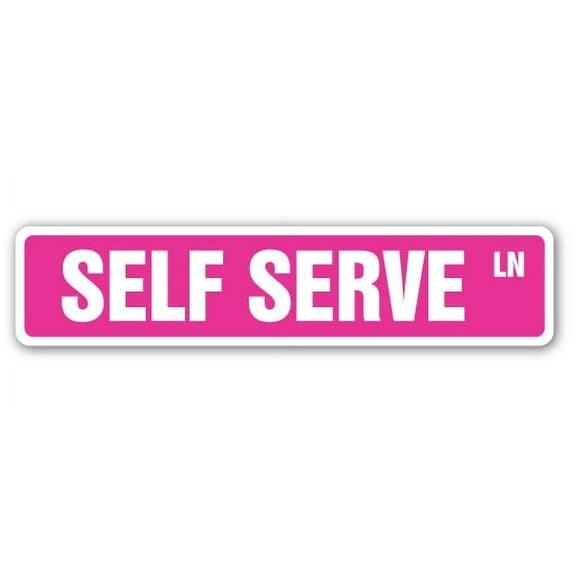 Self Serve Street [3 Pack] of Vinyl Decal Stickers | Indoor/Outdoor | Funny decoration for Laptop, Car, Garage , Bedroom, Offices | SignMission