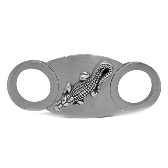 Self-Sharpening Double Guillotine Cigar Cutter (Alligator)