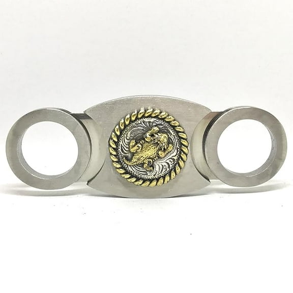 Self-Sharpening Double Guillotine Cigar Cutter – (Horned Toad)