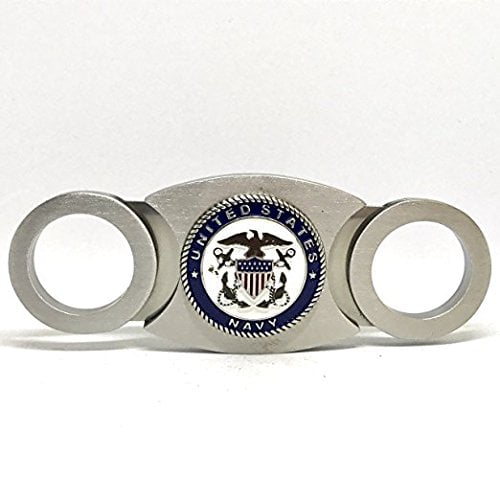 Self-Sharpening Double Guillotine Cigar Cutter – (Navy – Color)