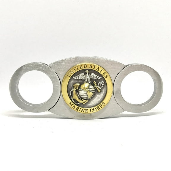 Self-Sharpening Double Guillotine Cigar Cutter  (US Marines)