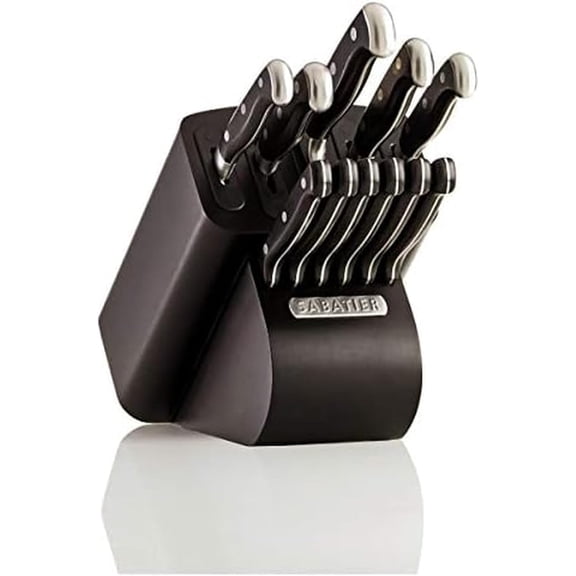 Self-Sharpening Edgekeeper Pro 12-Piece Forged Triple Rivet Knife Block Set