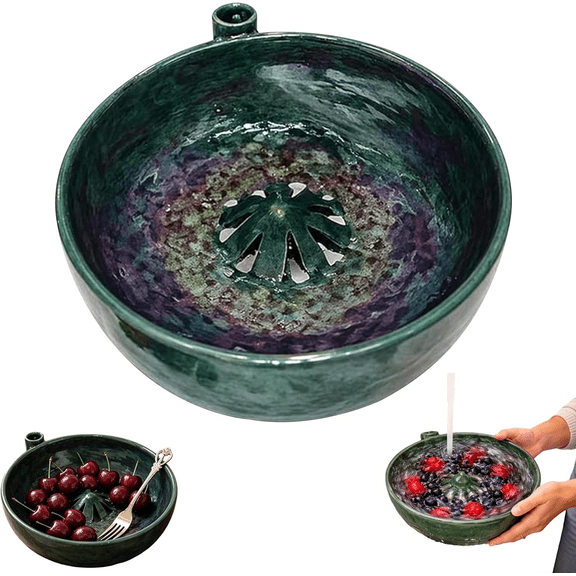 Self Spinning Berry Washing Bowl, Automatic Berry Wash Bowl, Fruit and Vegetable Washer with Drain, Fruit Washer Spinner Bowl Quickly Wash, Multipurpose Basket for Kitchen
