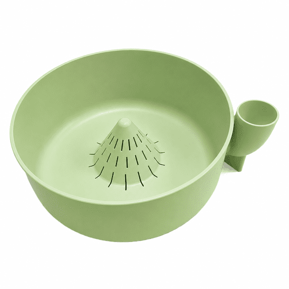 Self-Spinning Berry Washing Bowl with Drain Base, 360° Swirl Cleaner for Strawberries, Blueberries & Vegetables, Food-Grade Plastic, Quick-Drain & Colander Combo(Green)