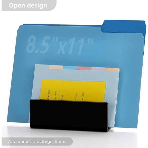 Self-Standing Acrylic Mail Sorter  Rack for Letters, Bills & Business Cards - 17.5 x 5.5 10cm Desktop Envelope Holder
