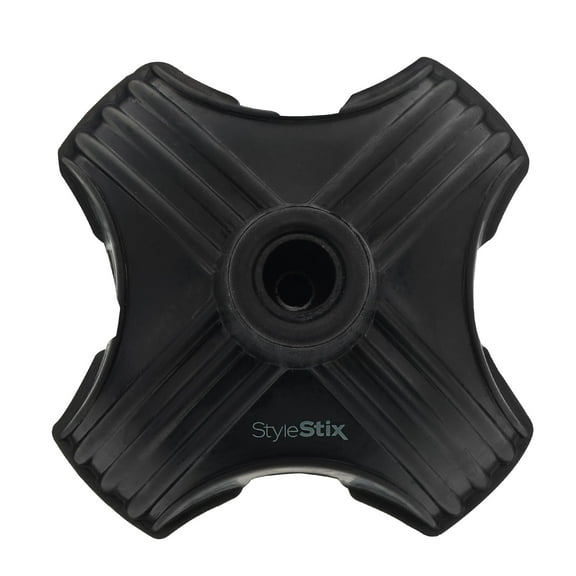 Self Standing Cane Base - Enhanced Stability & Convenience - Premium Rubber 16mm - Fits Most Standard Canes - Durable, Non-Slip, Pivoting Base for Safety and Ease of Use