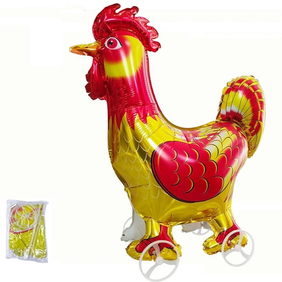 Self-Standing Horse Balloon with Wheels - Giant Inflatable Walking Animal Foil Balloon for Birthday, Baby Shower, Cowboy Party Decorations