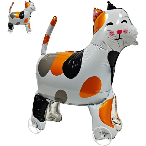 Self-Standing Walking Cat Balloons with Wheels - Cat Balloons for Kids' Birthday Party Decorations