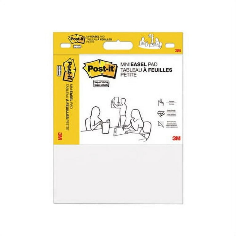 Post-It Self-Stick Easel Pad, 25 x 30 Inches, Unruled, White, 30 Sheets,  Pack of 8