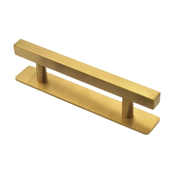 Self-Stick Instant Cabinet Drawer Handles Pulls - 2pcs Gold Stainless Steel Adhesive Door Handles No Drilling Design Stick On Handle for Cabinets Drawer Door Window Wardrobe Handle
