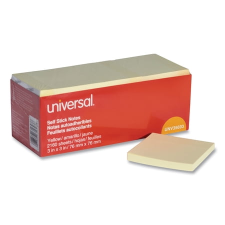 3 in. x 3 in. Self-Stick Note Pads - Yellow (90-Sheet/Pad, 24/Pack)