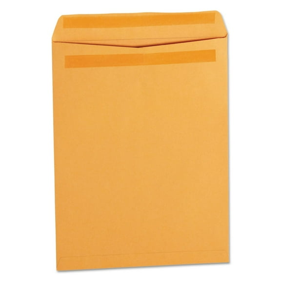 Universal UNV35291 9.5 in. x 12.5 in. #12-1/2 Square Flap Self-Stick Open-End Catalog Envelopes - Brown Kraft (250/Box)