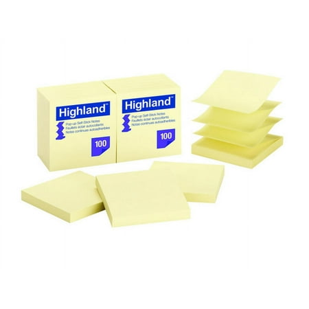 Self-Stick Pop-Up Notes, 3 X 3, Yellow, 100-Sheet, 12/pk | Bundle of 5