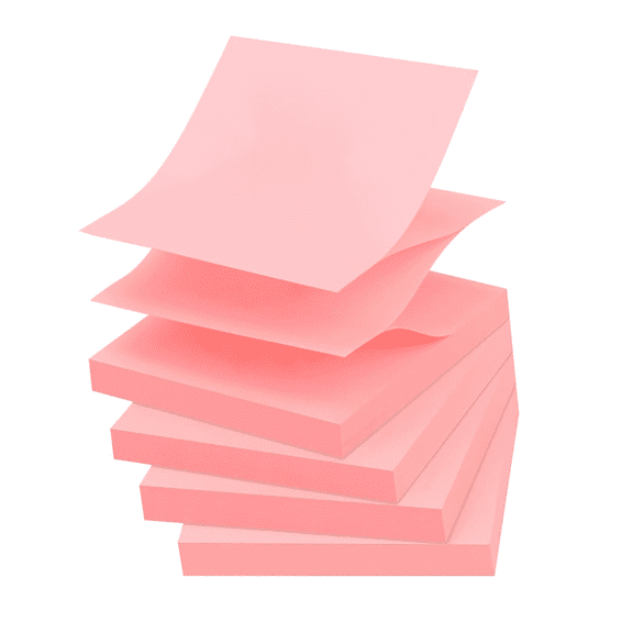 Self-Stick Pop-up Notes, 400 Sheets Total 4 Pads, 3x3 Inch Bright Color Sticky Memo Pads, 100 Sheets Per Pad, Perfect for Office Desk Organization, Home Reminders, Study Notes, Pink