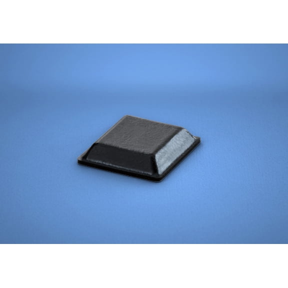 Self-Stick Square Rubber Bumper Pads .500" x .120" - 200 pack - BS32 Black
