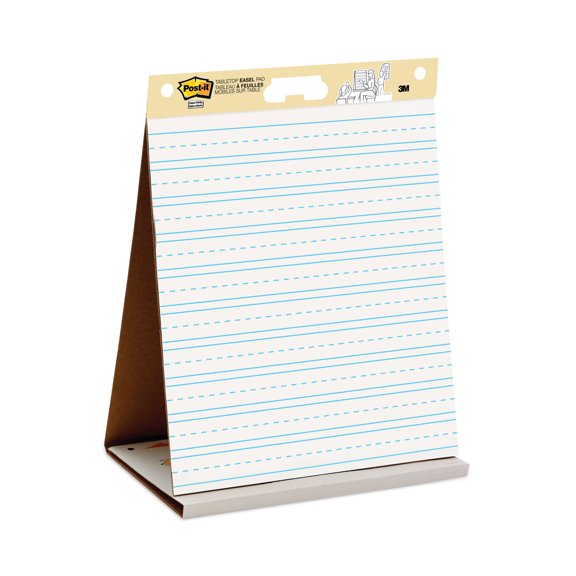Self-Stick Tabletop Easel Pad with Command Strips, Presentation Format (1.5" Rule), 20 x 23, White, 20 Sheets | Bundle of 2 Pads