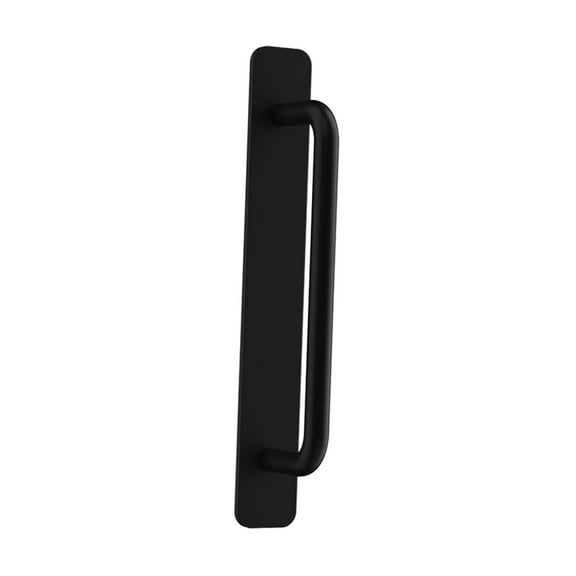 Self Sticky Door Handle Self Paste Cabinet Handles Black No Punching Push Pull Door Handles for Toilet Glass Door Shed Barn Round Handle M