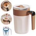 thumbnail image 1 of Self Stirring Coffee Cup with Lid, 14oz Electric Magnetic Stirring Coffee Mug with Temperature LCD, Rechargeable Electric Smart Coffee Mug for Milk Tea Office Home, 1 of 7