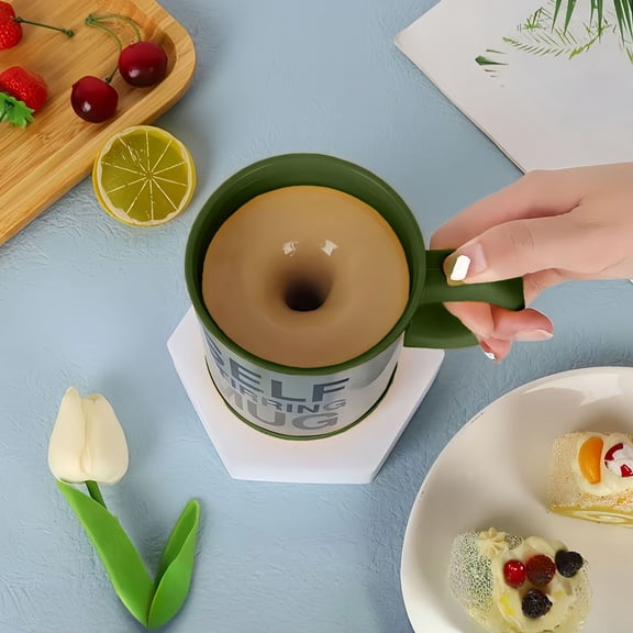 Self Stirring Coffee Mug,Automatic Mixing & Spinning Cup for Morning Travelling Home Office Men and Women