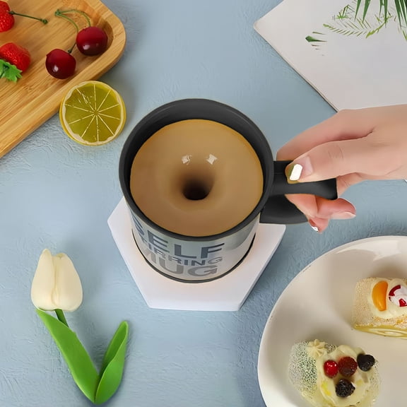 Self Stirring Coffee Mug,Automatic Mixing & Spinning Cup for Morning Travelling Home Office Men and Women