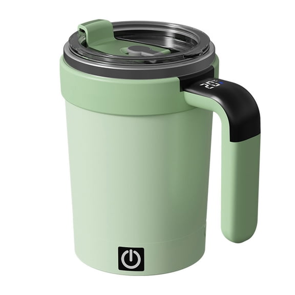 Self Stirring Coffee Mug,Electric Automatic Magnetic Stirring Coffee Mug,Rechargeable Self Mixing Cup for Milk Tea (Green)