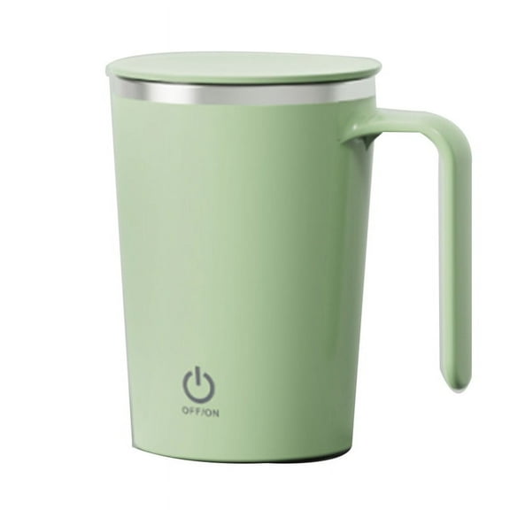 Self Stirring Coffee Mug Rechargeable Automatic Magnetic Mixing Cup ,400Ml Electric Mixing Cup Auto Mixer Cup Green
