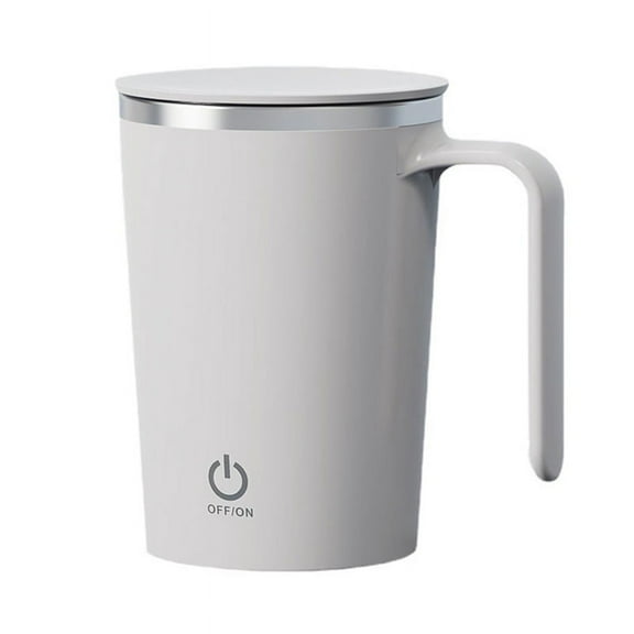 Self Stirring Coffee Mug Rechargeable Automatic Magnetic Mixing Cup ,400Ml Electric Mixing Cup Auto Mixer Cup White