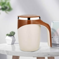 Self Stirring Coffee Mug: Self Mixing Coffee Mug with Lid for Coffee Milk Cocoa，Milk/Cocoa at Office/Kitchen/Travel，Magnetic Stirring Coffee Cup Stainless Steel，Battery Coffee Mug Electric Mixing Cup