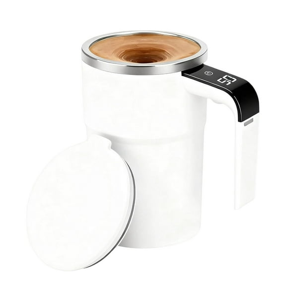 Self-Stirring Magnetic Coffee Mug, Temp Display Coffee Cup, Automatic Mixing Mug for Hot Drinks, Perfect for Office, Home, and Coffee Lovers