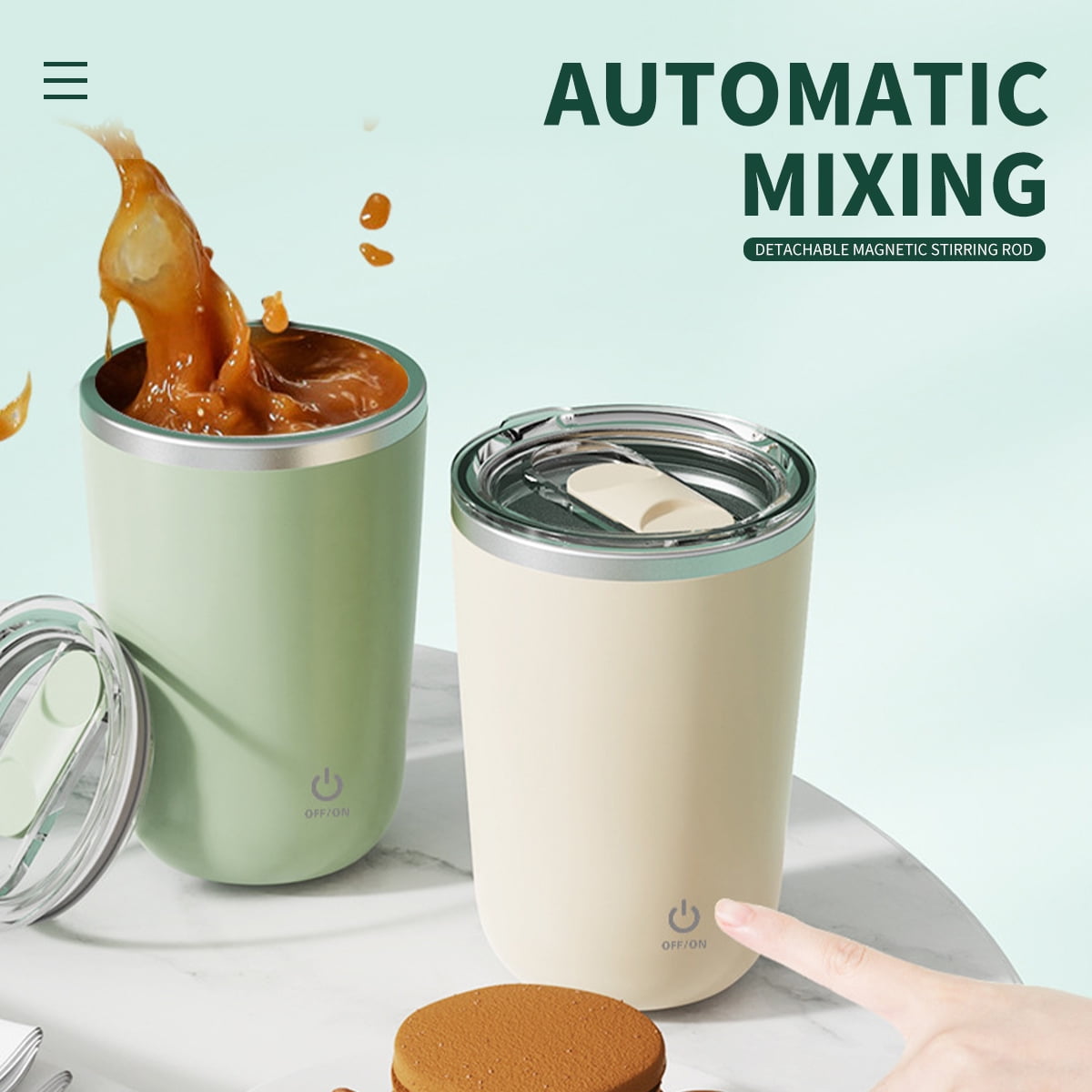 Self-Stirring Mug 350ml Thermal Insulation Stirring Cup USB Powered Auto Magnetic  Mug IPX6 Waterproof Self Mixing Coffee Cup Stainless Steel Electric Mixing  Cup for Home Office Coffee Milk Cocoa 
