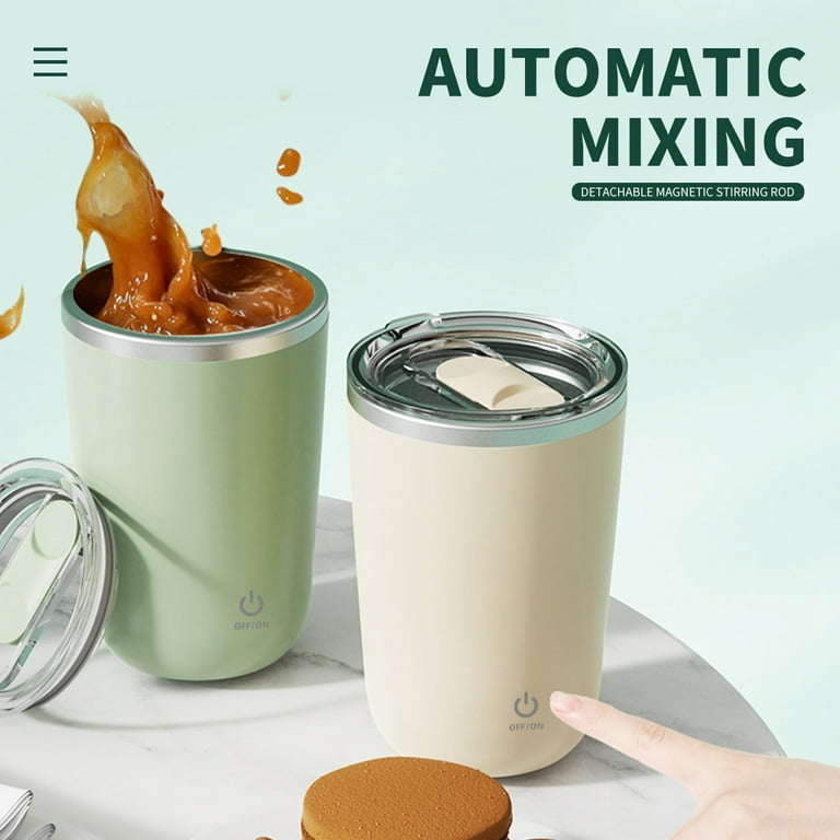 Automatic Self Stirring Magnetic Mug Stainless Steel Self Stirring Mug with  Lid Auto Electric Coffee Milk Mixing Cup Thermal Cup