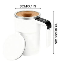 Self Stirring Mug, Auto Magnetic Coffee Mug with LED Display Temperature, Rechargeable Automatic Stirring Cup, 12oz Self Mixing Cup with Lid