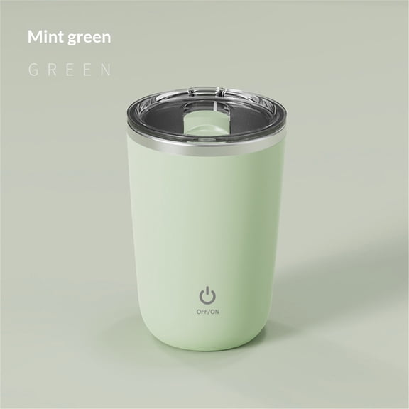 Self Stirring Mug, Electric Auto Mixing Cup with Magnetic Stirring, Rechargeable for Coffee, Milk & Cocoa (Green)