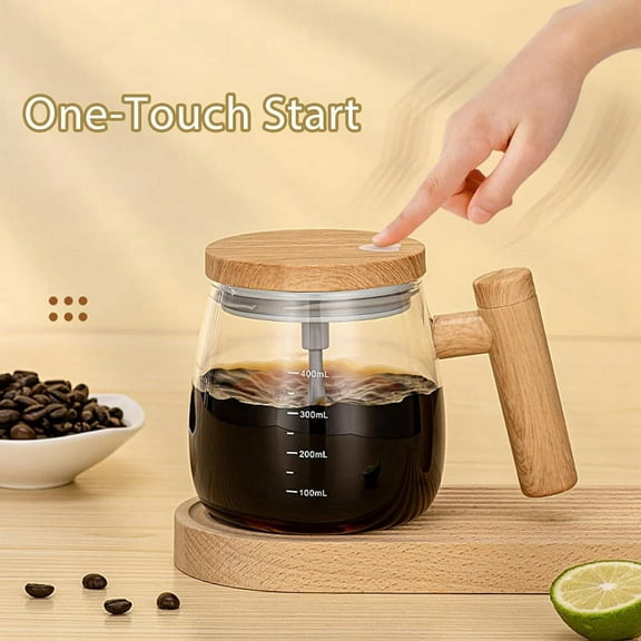 Self Stirring Mug, Electric High Speed Mixing Cup, Self Stirring Coffee Mug, Glass Automatic Stirring Cup for Coffee