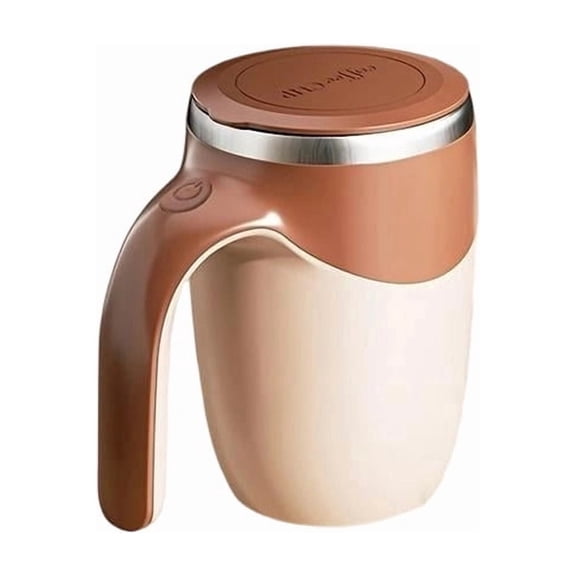 Self Stirring Mug,Stainless Steel Rechargeable Auto Magnetic Coffee Mug,Automatic Mixing Cup for Milk/Cocoa at Office/Kitchen/Travel （Coffee）