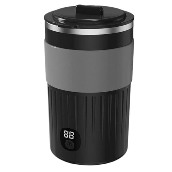 Self Stirring Mug with Temperature Display, 400ml Electric Coffee Cup with Magnetic Stirring Trave Mixing, Auto Rechargeable