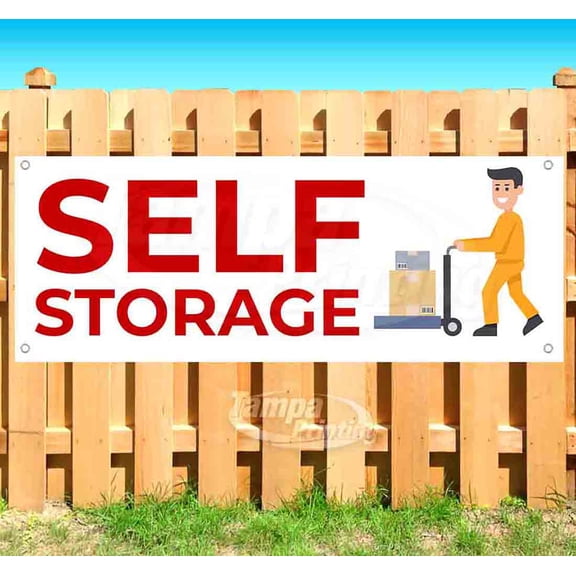 Self Storage 13 oz Vinyl Banner With Metal Grommets