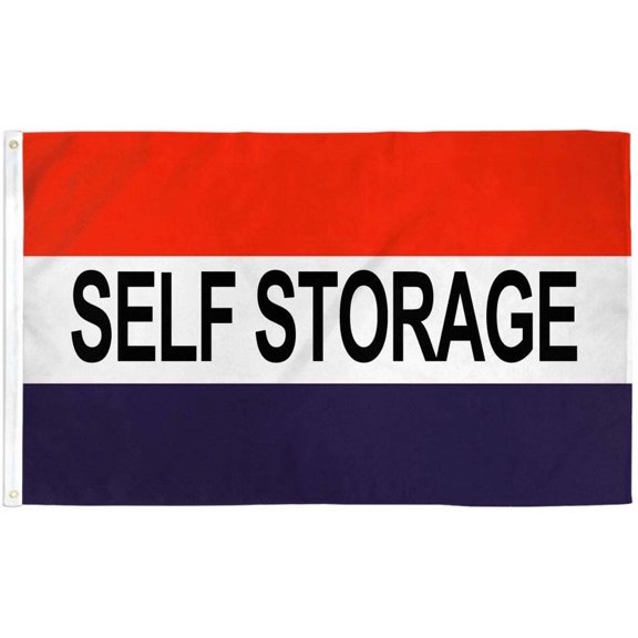 "Self Storage" Flag 3X5 Ft Polyester Banner Sign Move Store Red White Blue Rwb