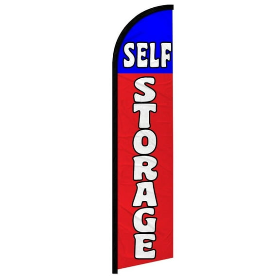 Self Storage (Red & Blue) Windless Banner Flag