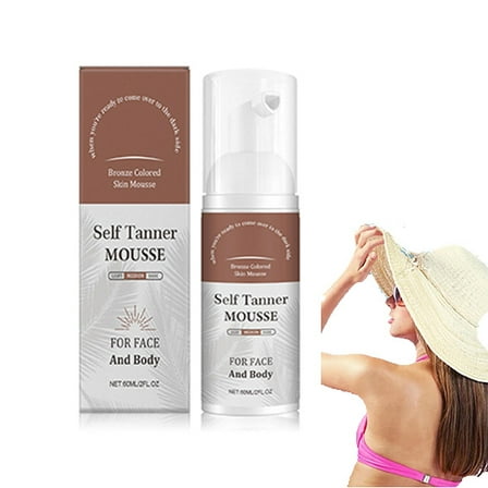Self Tanner Mousse - Self Tanning Foam, Self Tanning Mousse for Dark Fake Tan, Sunless Tanner, Sunless Tanning Body Bronzer for Natural Looking Color Instantly