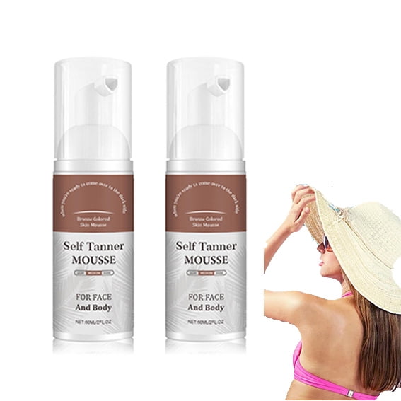 Self Tanner Mousse - Self Tanning Foam, Self Tanning Mousse for Dark Fake Tan, Sunless Tanner, Sunless Tanning Body Bronzer for Natural Looking Color Instantly