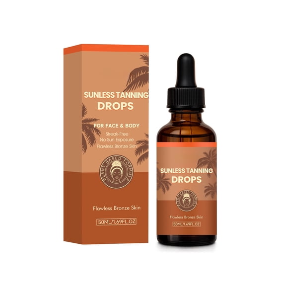 Self Tanner, Tanning Drops, Glow Drops, Customizable Natural Bronze Glow, Moisturizing Non-Greasy, Long-Lasting Moisturizing Drops for All Skin Tones, 1.69 fl oz