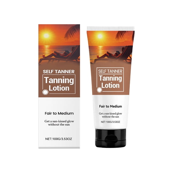 Self Tanning Body Lotion, 100g Sunless Bronzer, Gradual Darkening Cream, Streak Free Fake Tan, Natural Glow Moisturizer, Tan Extender